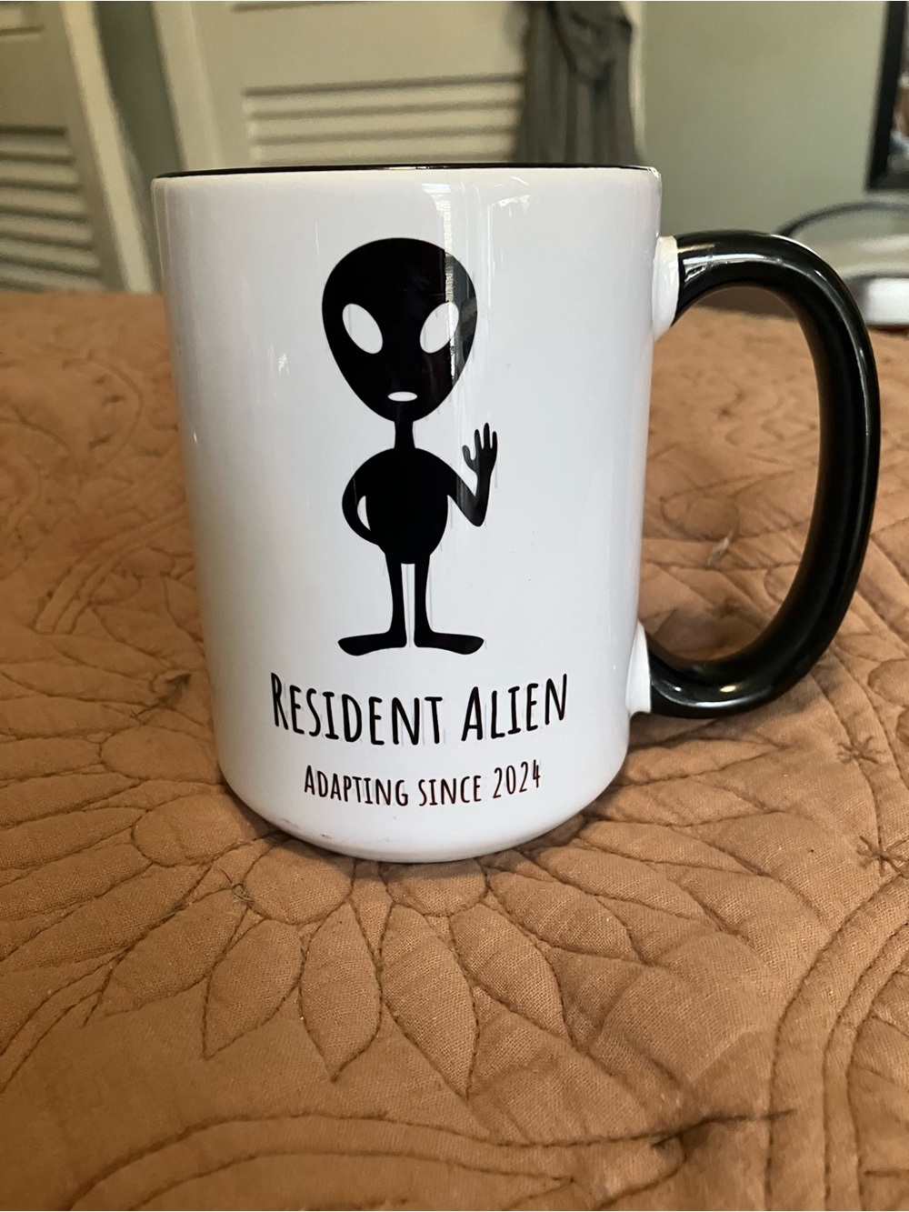 Resident Alien Black & White Ceramic Coffee Mug